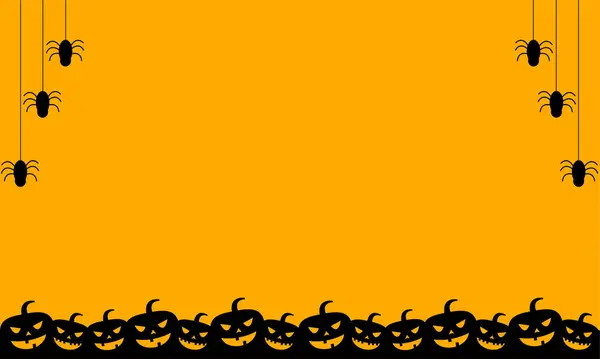 Желтый Черный Хэллоуин Иллюстрации Векторный Графический Фон Головой Тыквы Висячие — стоковый вектор