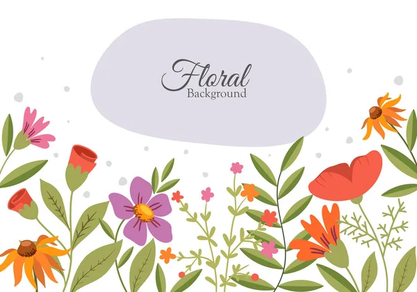 Cute Cartoon Flower Background Mack Leaves Vector Illustration — Stock Vector