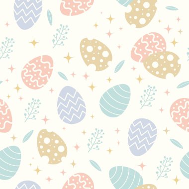 gentle pattern with colored easter eggs vector illustration easter. Vector illustration