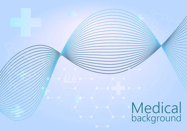 Netter Hintergrund Mit Blauer Beleuchtung Einem Medizinischen Thema Vektorillustration — Stockvektor