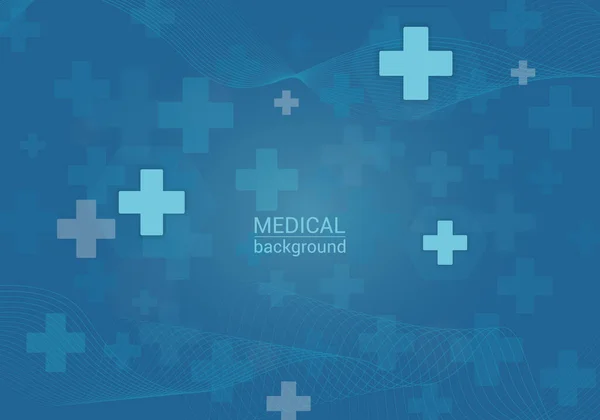 Medizinischer Hintergrund Mit Transparenten Kreuzen Und Abstrakten Elementen Vektorillustration — Stockvektor