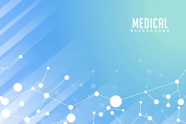 Fundo Médico Azul Moderno Com Moléculas Vetor Gradiente Ilustração Vetorial — Vetor de Stock