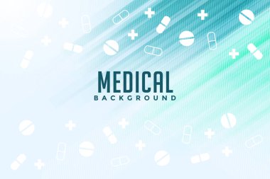 Modern arka plan tıp çizgileri yeşil mavi gradyan. Vektör illüstrasyonu