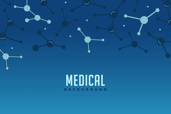Moléculas Fondo Médico Azul Dispuestas Desde Arriba Ilustración Vectorial — Vector de stock