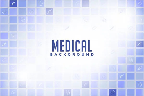 Hintergrund Medizinische Quadrate Vektor Blaue Geometrie Vektorillustration — Stockvektor