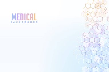 Modern tıbbi arka plan gradyan molekül geometrisi sağ tarafta. Vektör illüstrasyonu