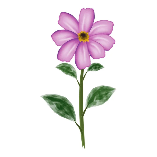 Illustration Aquarelle Fleur Violette Illustration Vectorielle — Image vectorielle