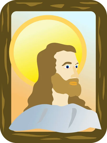 Образ Иисуса Христа Нимбом — стоковый вектор