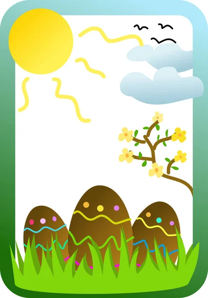 Spring Background Easter Time — Stock Vector
