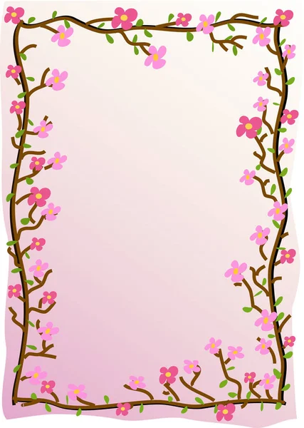 stock vector Picture frame of spring flowers