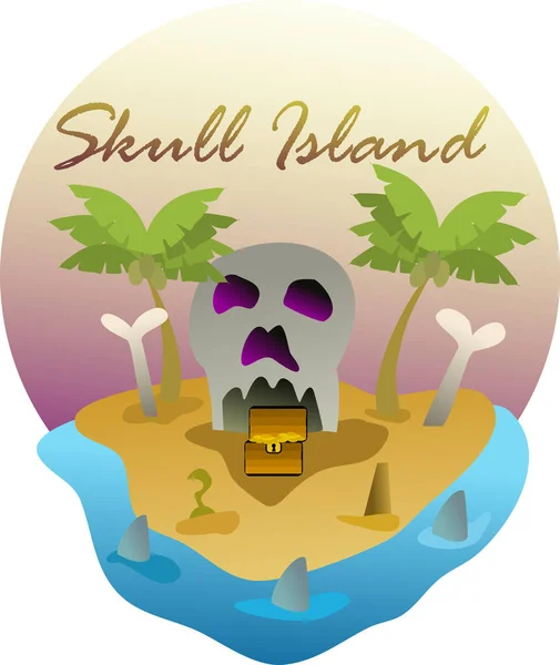 Image Skull Island — Stock Vector