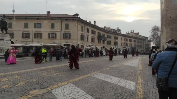 Verona Italy January 2024 Bands Masks Parade Europe Carnival Verona — Stock Video