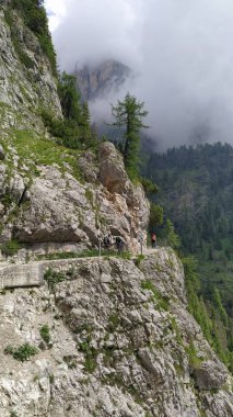 View of Bivacco Dal Bianco on italian Dolomites clipart