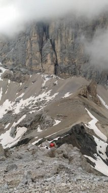 Bivacco dal Bianco on Dolomites in Italy clipart