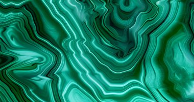 Malachite green turquoise mineral gemstone texture, amazing polished slab of malachite mineral gemstone, luxury abstract fantasy pattern background, created with generative AI, copy space clipart