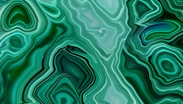 Malachite green turquoise mineral gemstone texture, amazing polished, luxury abstract fantasy pattern background, created with generative AI, copy space