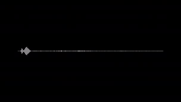 最小限のオーディオ波形 アブストラクト音楽や音波振動 黒と白のオーディオビジュアライザー 電話傍受記録 音声録音 ポッドキャスト オーディオブック カラオケの背景 — ストック動画