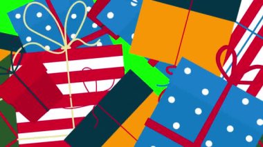 Yeşil Ekran Alfa 'da hediye kutuları. Kutular soldan sağa doğru görünür. Noel için uygun, Birhtday, düğün, tatil ve hediye konsepti.