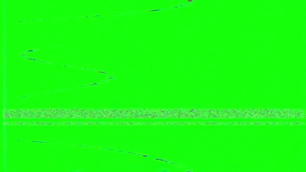 Rewind Sign Vhs Noise Texture Greenscreen Retro Vhs Analog Distortion — Stock Video
