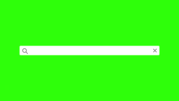 Search Engine Bar Blank Query Green Screen Black White Backgrounds — Stok Video