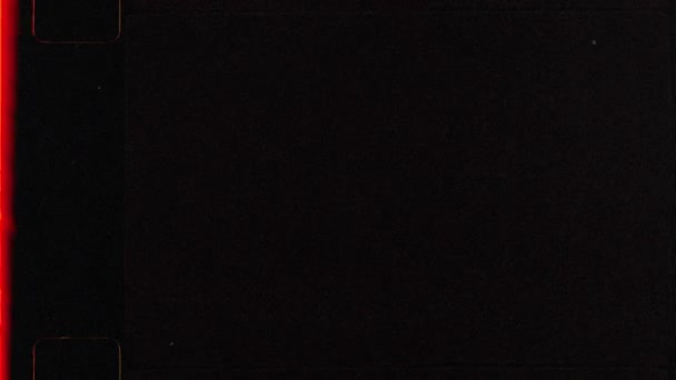 Вінтажний Плівковий Каркас Super 8Mm Накладений Отвором Скоринки Брудом Волоссям — стокове відео