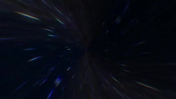 Abstrakcyjny Tunel Energetyczny Kosmosie Tunel Warp Poruszający Się Nadprzestrzeni Latanie — Wideo stockowe