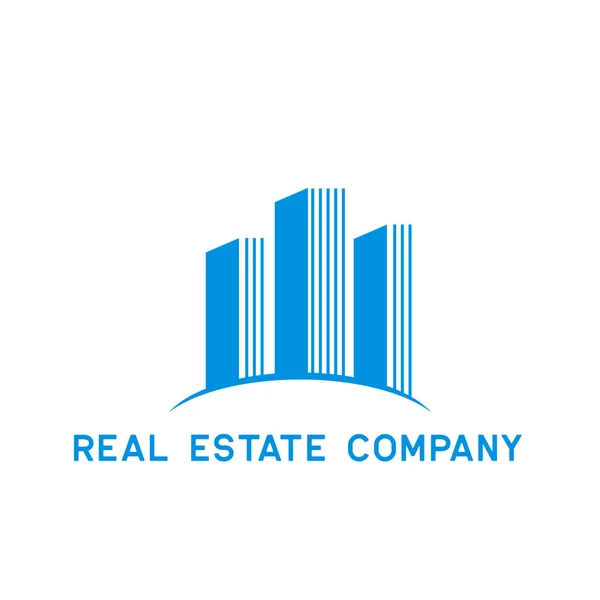 Logo Immobiliare Isolato Sfondo Bianco Illustrazione Vettoriale — Vettoriale Stock