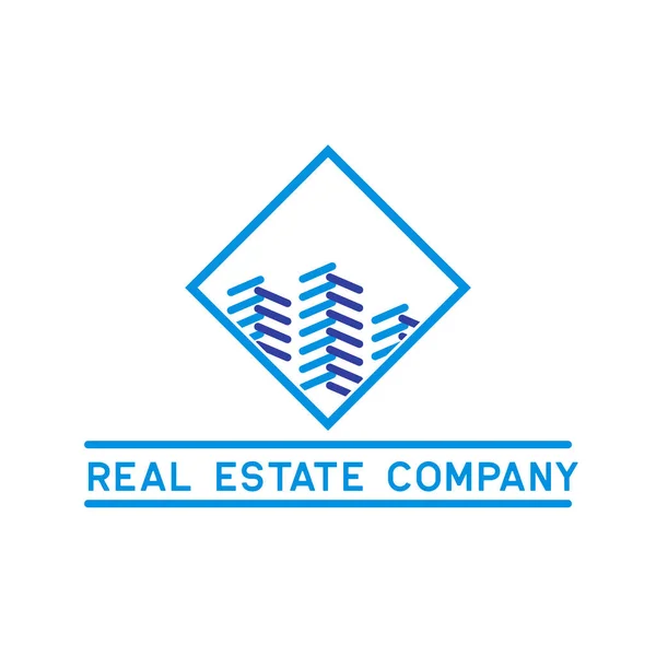 Logotipo Inmobiliario Aislado Sobre Fondo Blanco Ilustración Vectorial — Vector de stock