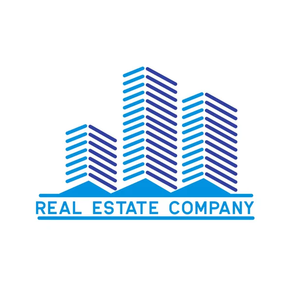 Real Estate Logo Isolated White Background Vector Illustration — Stock Vector
