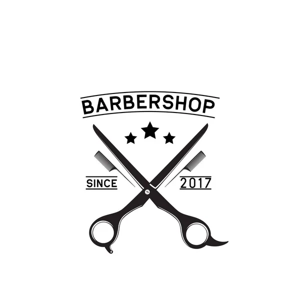 Friseurladen Logo Isoliert Auf Weißem Hintergrund Vektorillustration — Stockvektor