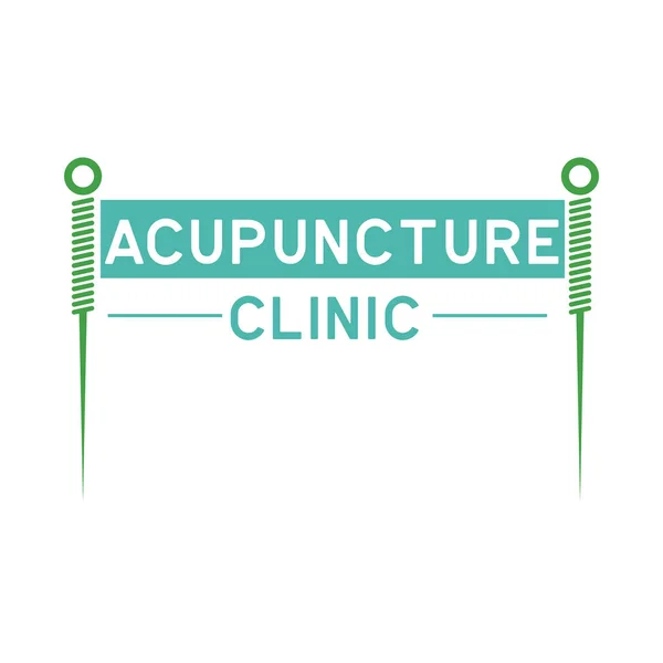 Logo Der Akupunkturtherapie Isoliert Auf Weißem Hintergrund Vektorillustration — Stockvektor