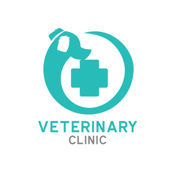 Ветеринарний Логотип Ізольований Білому Тлі Векторні Ілюстрації — стоковий вектор