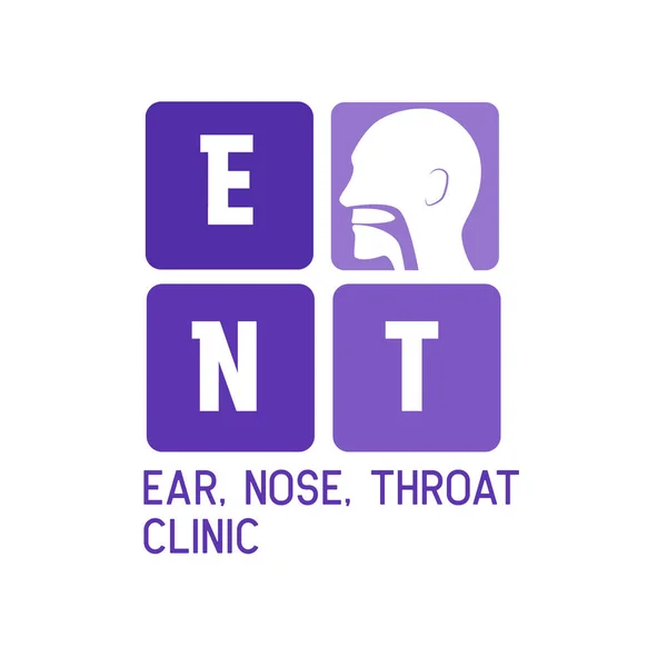 Logo Ent Ear Nose Throat Concetto Clinica Otorinolaringoiatri Illustrazione Vettoriale Illustrazioni Stock Royalty Free