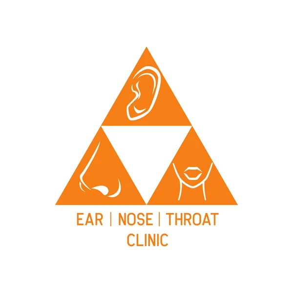Logo Ent Ear Nose Throat Concetto Clinica Otorinolaringoiatri Illustrazione Vettoriale Grafiche Vettoriali