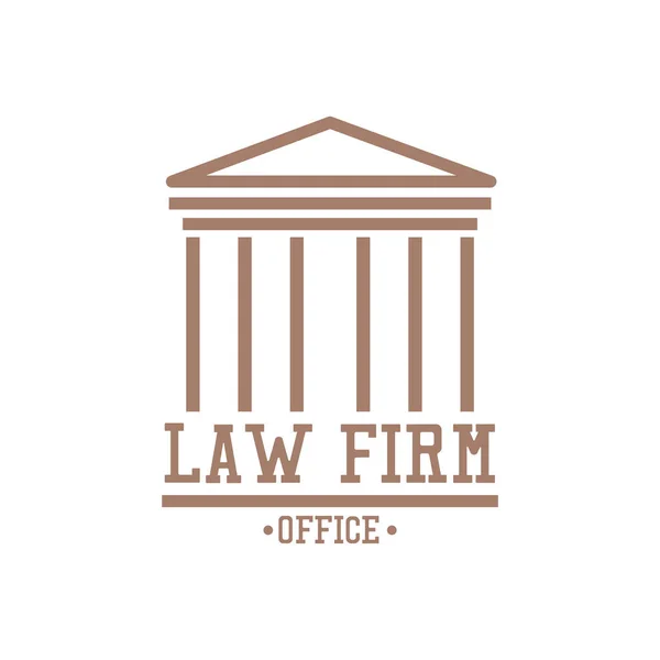 Law Firm Logo White Background Vector Illustration — Stock Vector