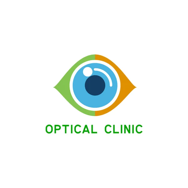 Очна Клініка Офтальмологічна Клініка Офтальмологія Логотип Офтальмолога Білому Тлі Векторні — стоковий вектор