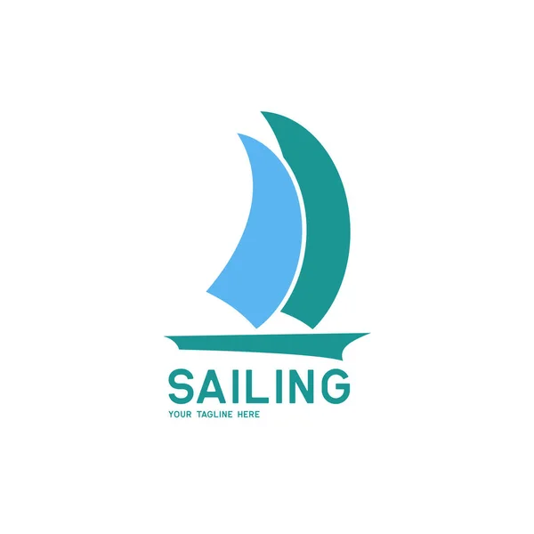 Sailing Logo Isolated White Background Vector Illustration — Stock Vector