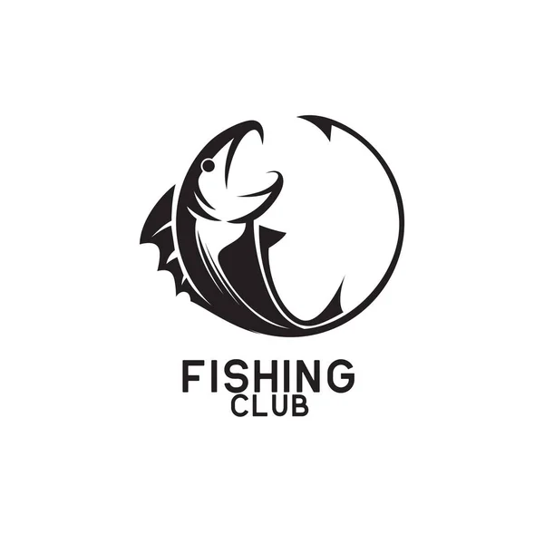 Fishing Logo White Background Vector Illustration — Stock Vector