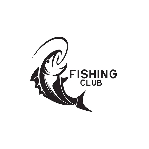 Logo Pesca Sfondo Bianco Illustrazione Vettoriale — Vettoriale Stock
