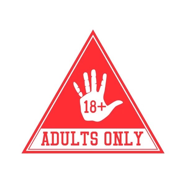 Adults Only Warning White Background Vector Illustration Royalty Free Stock Illustrations