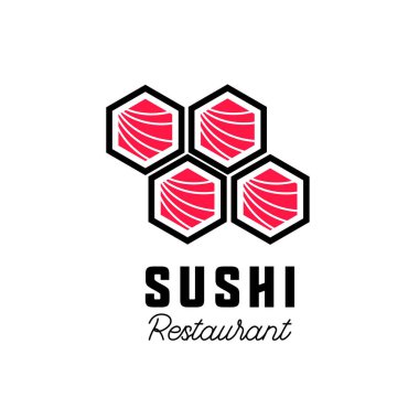 Japon restoranı için Japon logosu. vektör illüstrasyonu