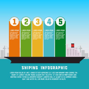 İş için kargo bilgileri. vektör illüstrasyonu