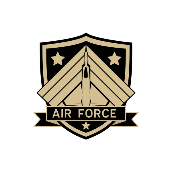 Armádní Odznak Logo Izolované Bílém Pozadí Vektorové Ilustrace — Stockový vektor