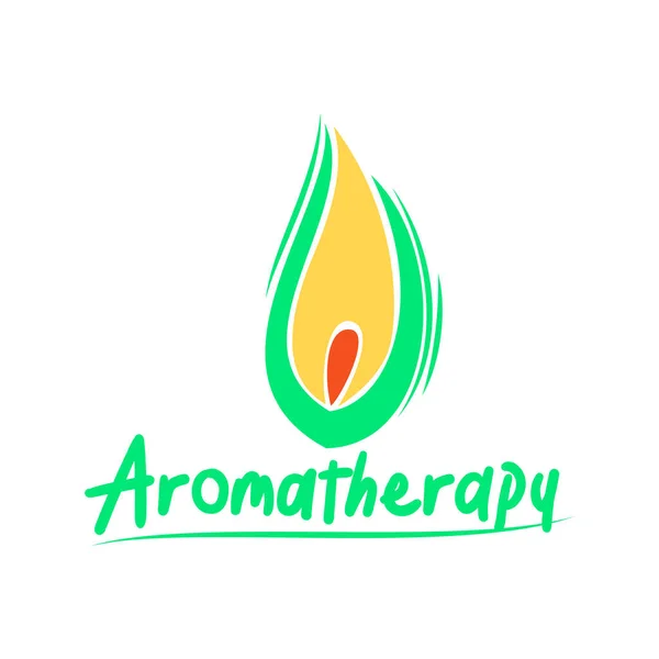 Aromaterapia Con Aceite Esencial Aislada Sobre Fondo Blanco Ilustración Vectorial — Vector de stock