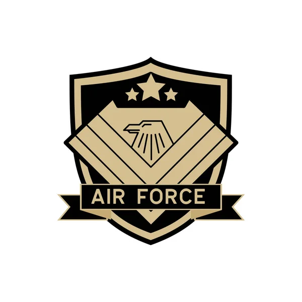 Armeeabzeichen Logo Isoliert Auf Weißem Hintergrund Vektorabbildung lizenzfreie Stockvektoren