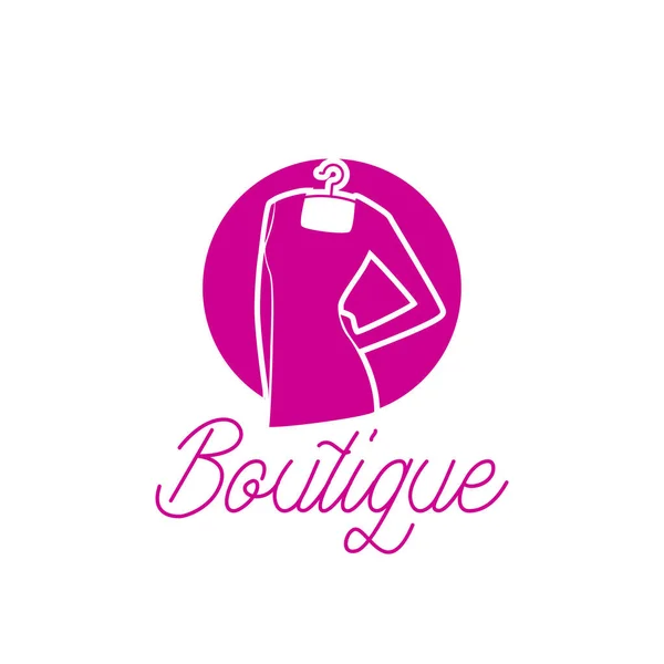 Logotipo Boutique Moda Isolado Fundo Branco Ilustração Vetorial —  Vetores de Stock