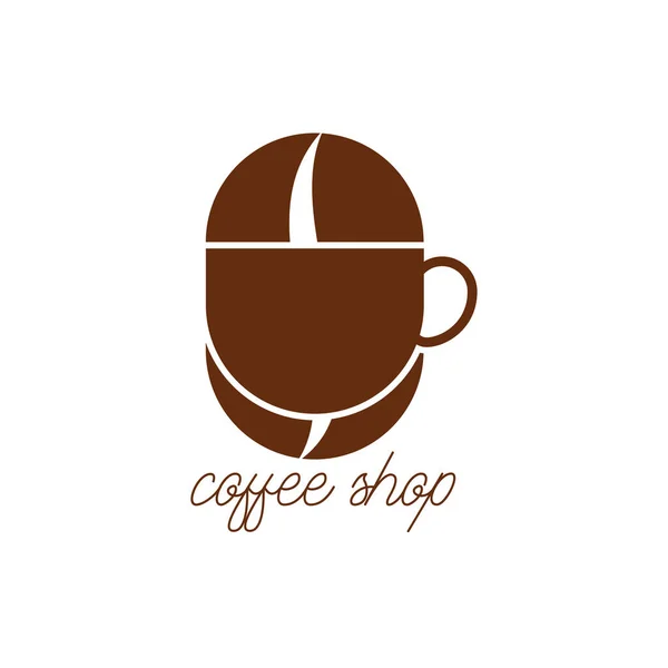 Logotipos Cafetaria Isolados Fundo Branco Ilustração Vetorial — Vetor de Stock