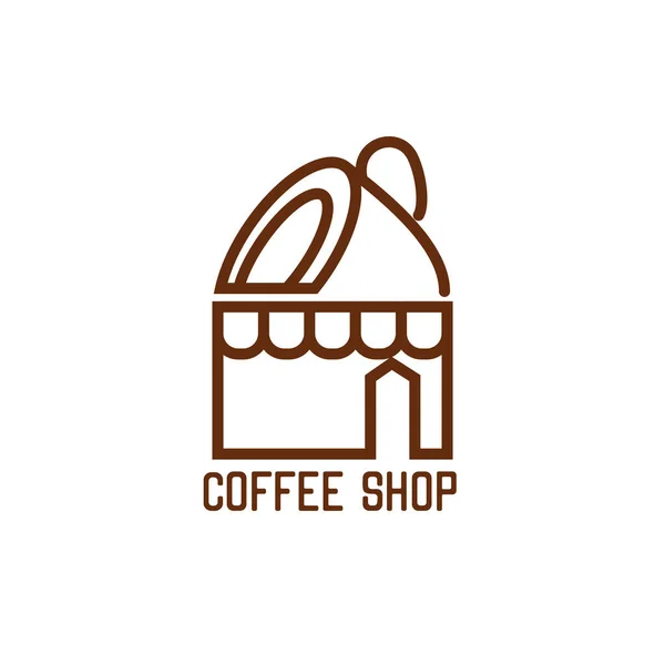 Coffee Shop Logotyper Isolerade Vit Bakgrund Vektor Illustration — Stock vektor