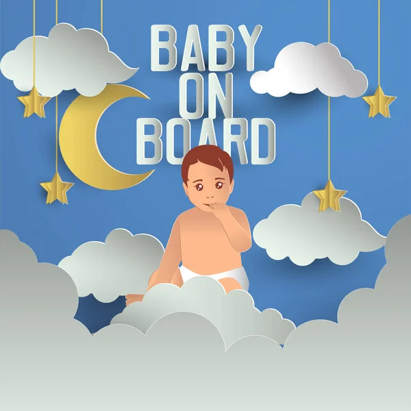 Baby Bord Poster Vektorillustration Stockvektor