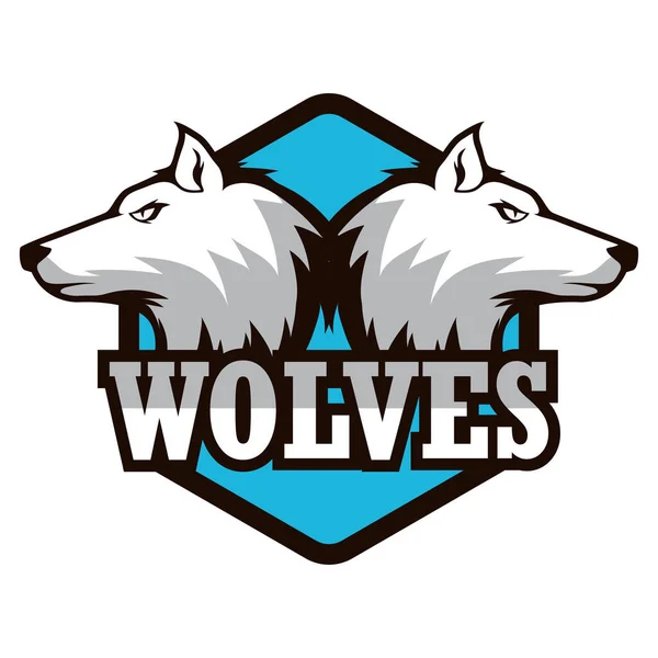 Logo Wolf Isolé Sur Fond Blanc Illustration Vectorielle — Image vectorielle